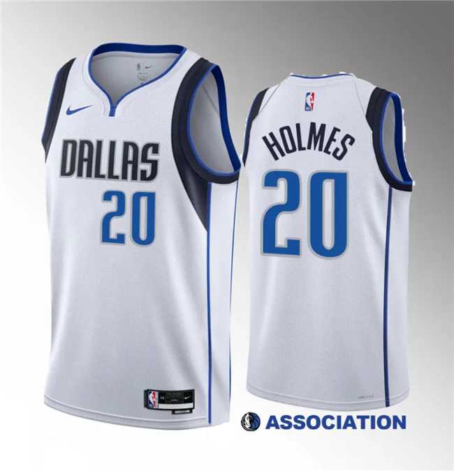 Men%27s Dallas Mavericks #20 Richaun Holmes White 2023 Draft Association Edition Stitched Basketball Jersey->denver nuggets->NBA Jersey